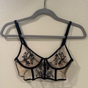 Thistle and Spire Verona embroidered longline bra size 34B